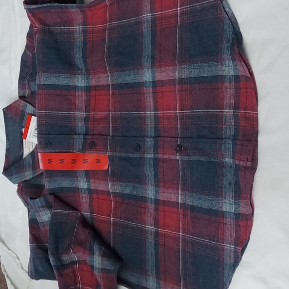 Men's weatherproof flannel shirt color cranberry(9) - Picture 7 of 13